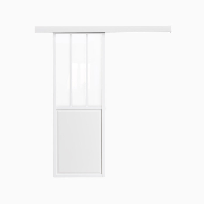 Maykke Nolita Glass Barn Door with Installation Hardware Kit Wayfair